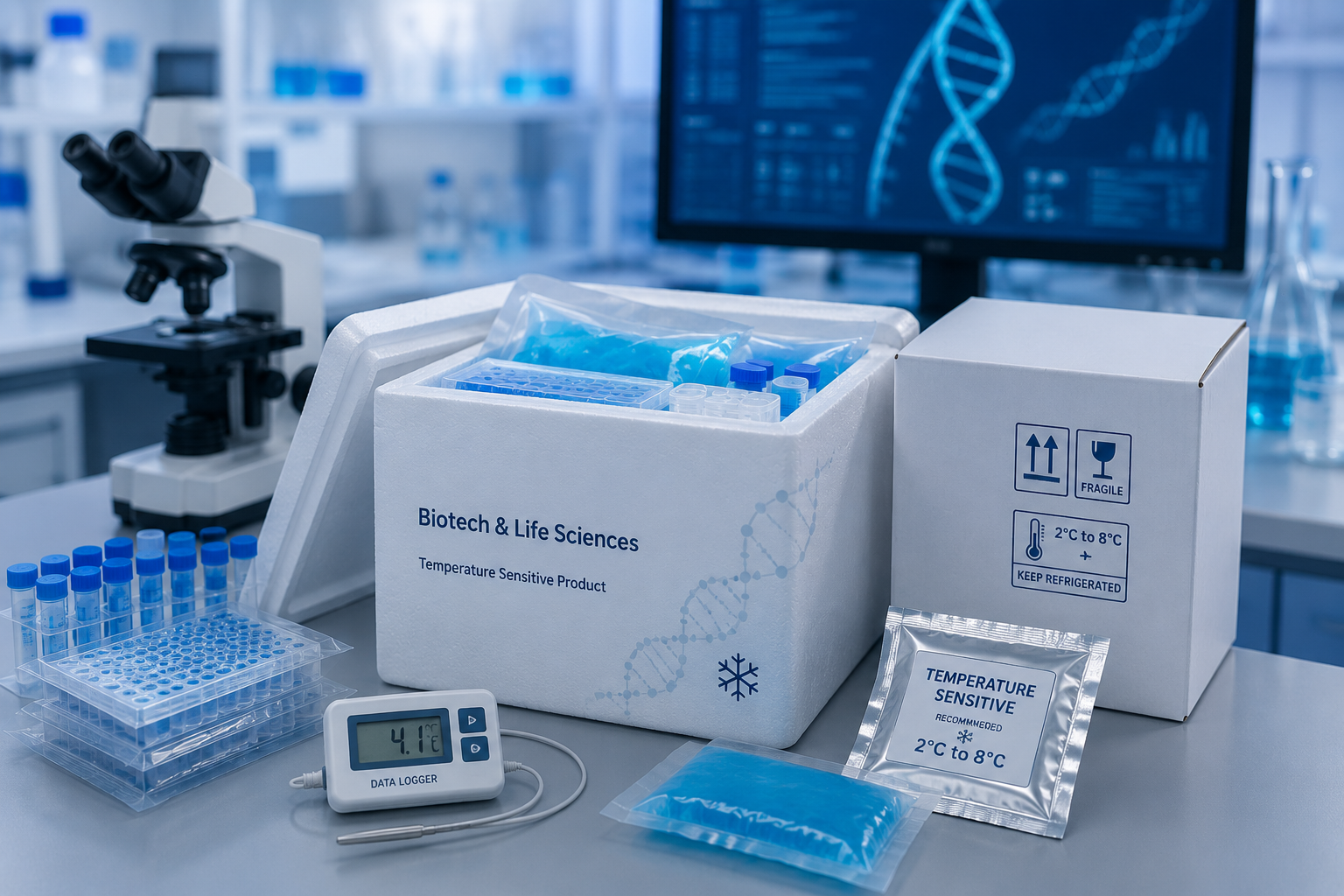Biotech cold chain samples and diagnostic kits