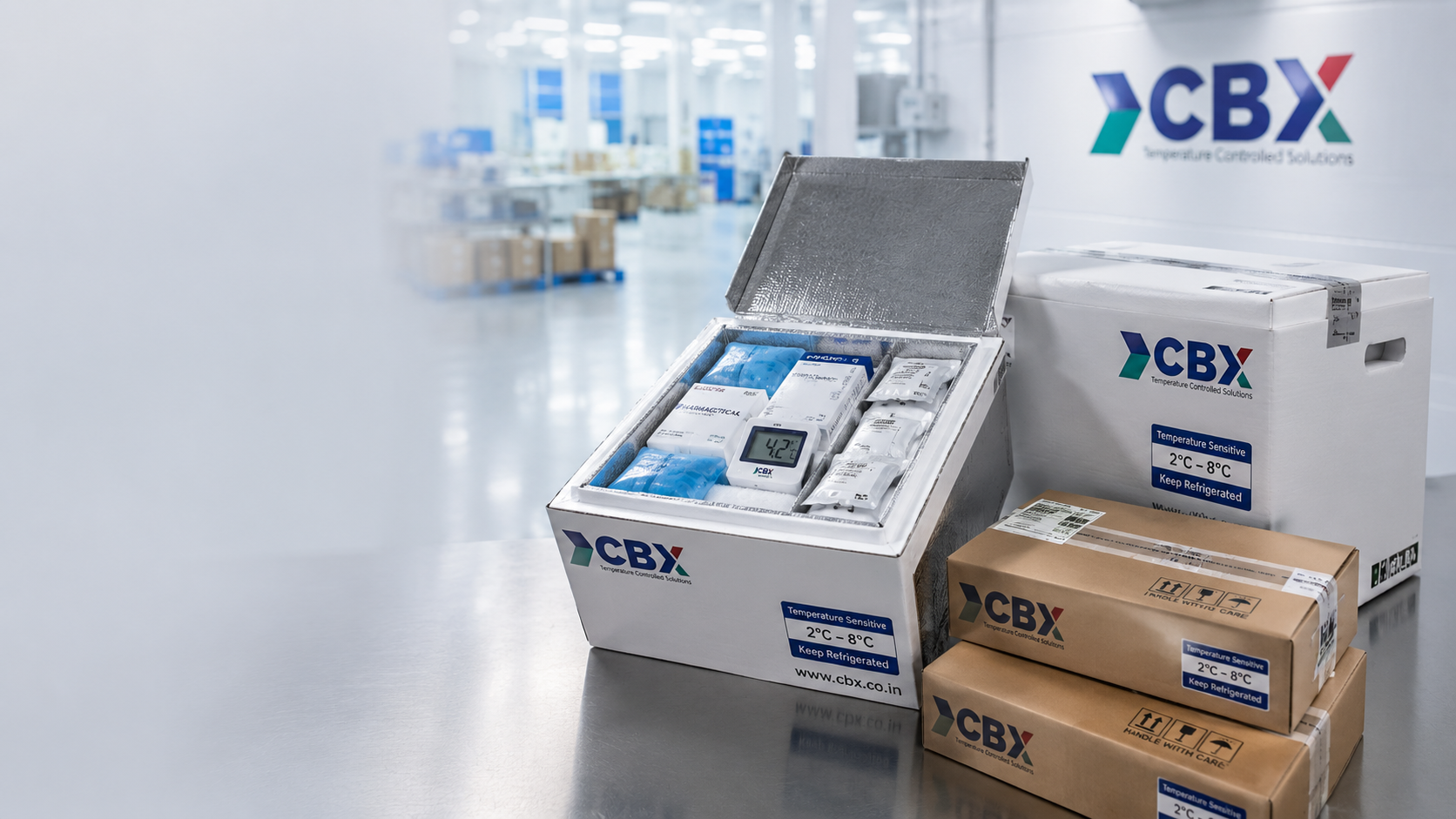 CBX passive packaging insulated shipper